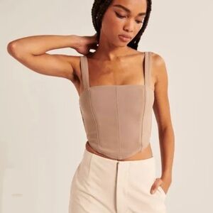 Abercrombie & Fitch Tan Sculpture Corset Top